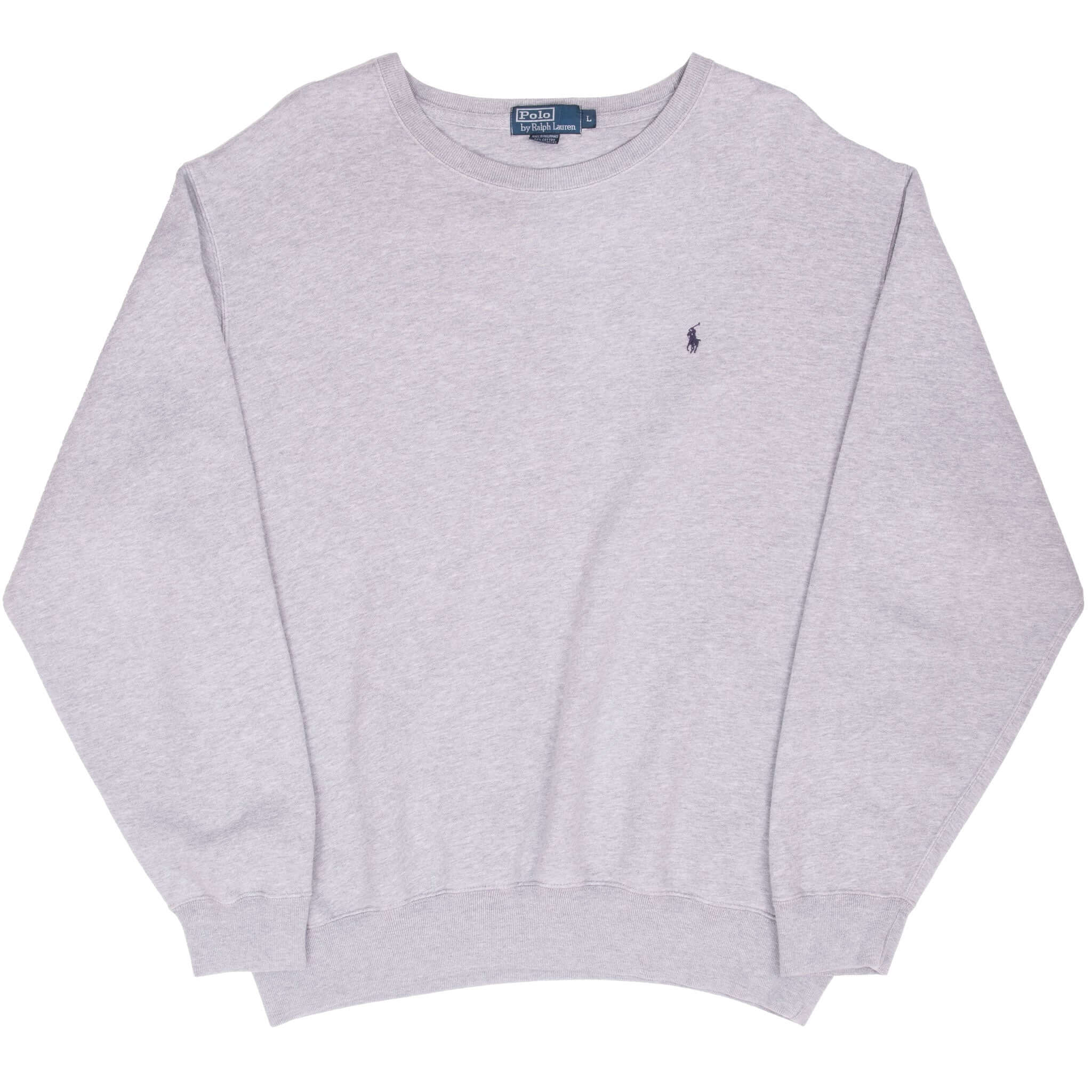 Vintage Ralph Lauren Grey Classic Crewneck Sweatshirt Size Large 1990S