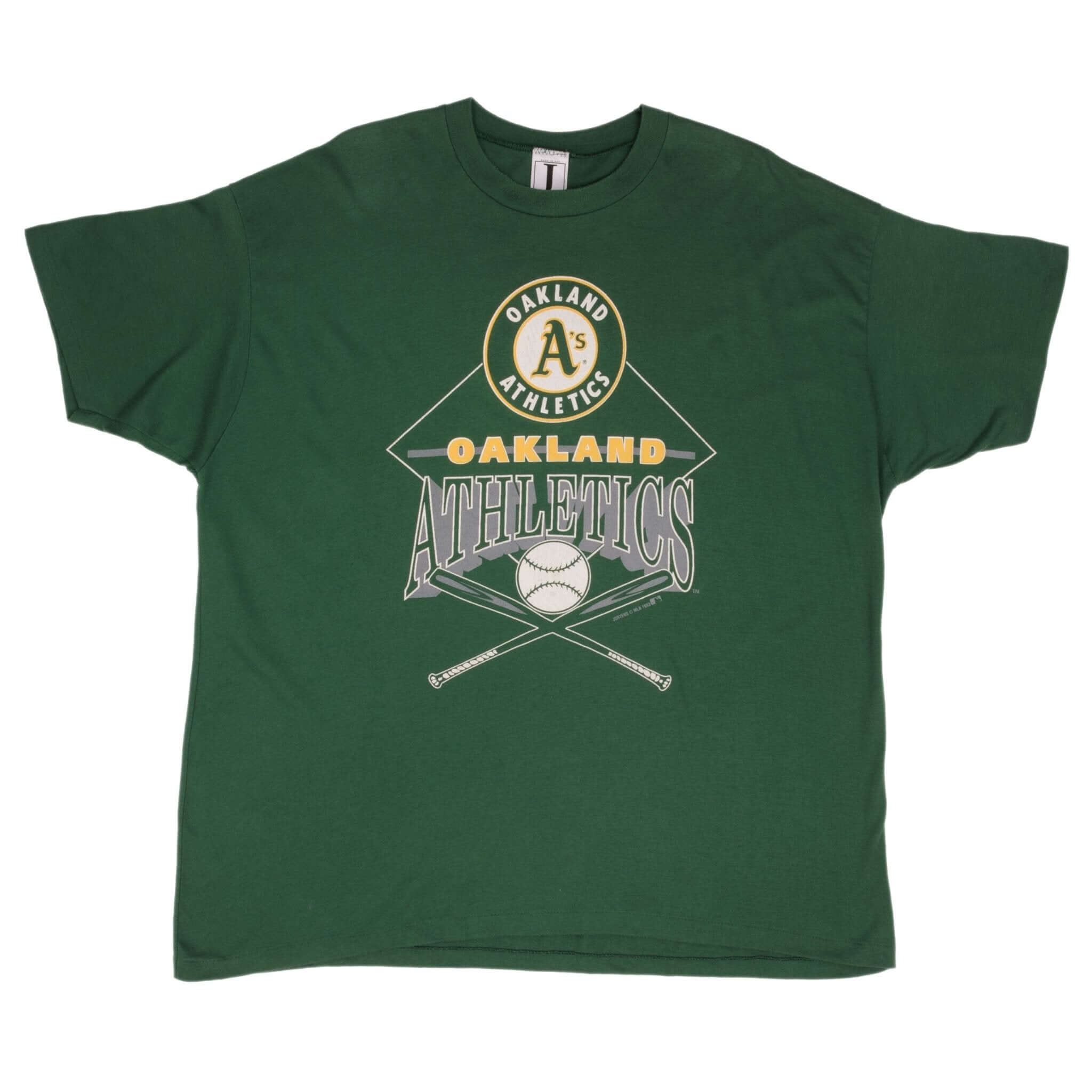 Vintage MLB Oakland Athletics Tee Shirt 1993 Size 3XL Made In USA With Single Stitch Sleeves