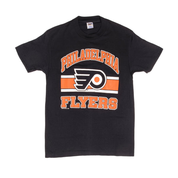 Vintage NHL Philadelphia Flyers 1988 Tee Shirt Size Small Made in USA with single stitch sleeves.