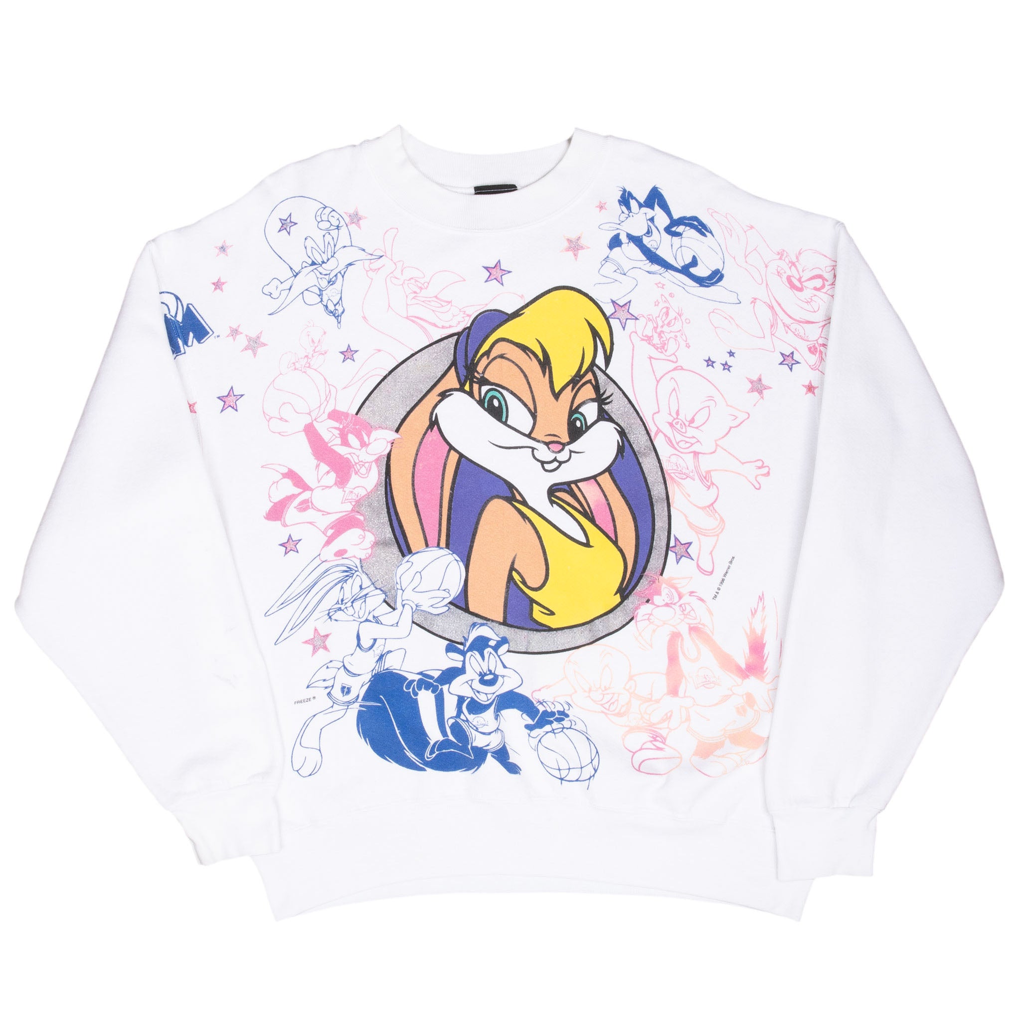 Vintage Looney Tunes Lola Bunny Space Jam Sweatshirt 1996 Size XL Made In Usa