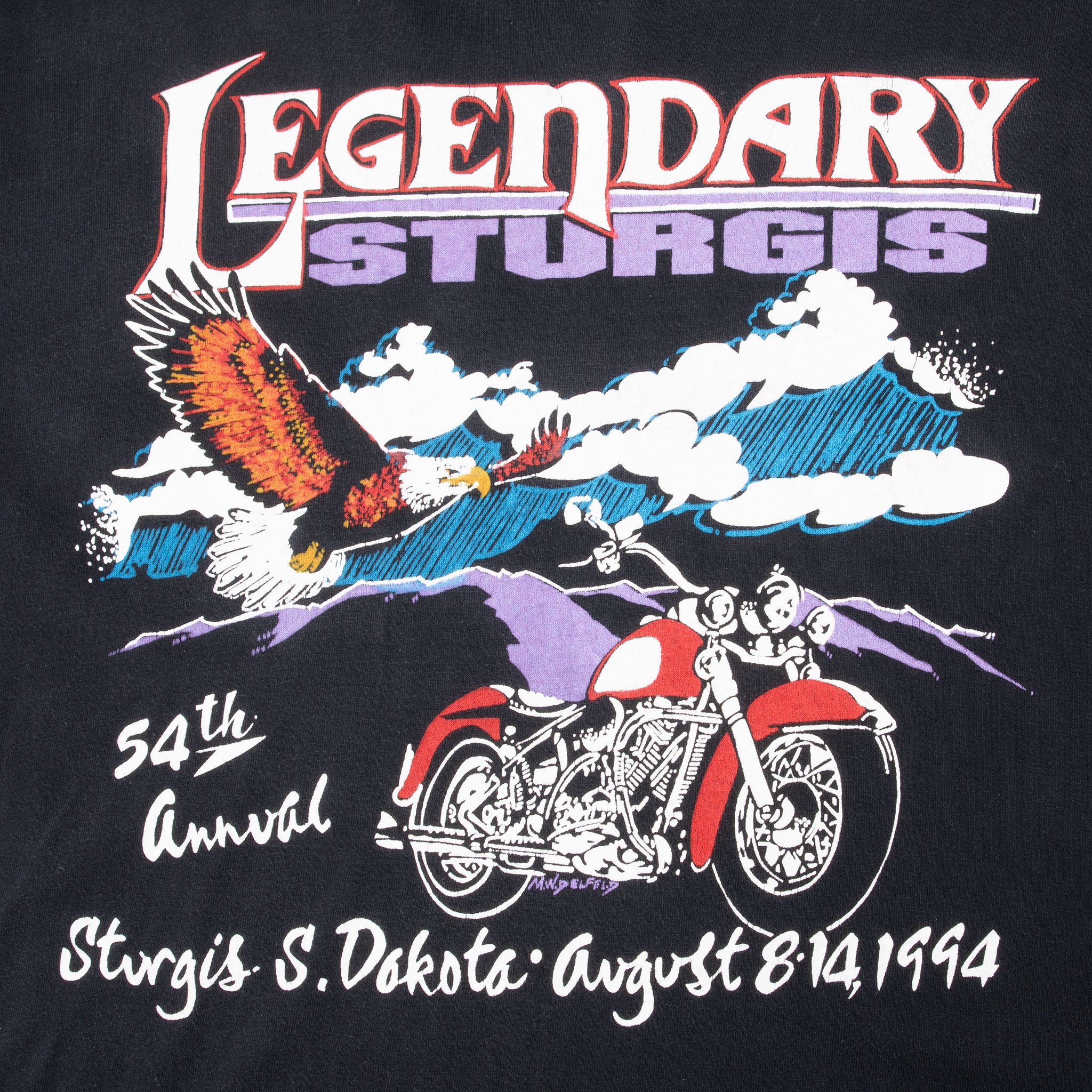 Vintage Sturgis Bike Week 1994 South Dakota Biker Tee Shirt Size 2XL