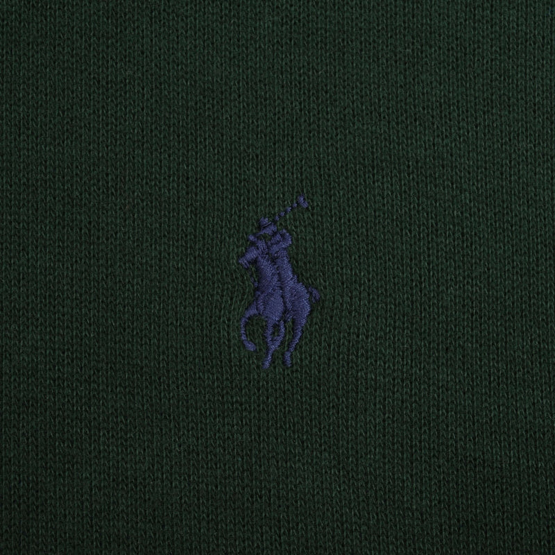 POLO RALPH LAUREN SUÉTER VERDE PINO CON CREMALLERA DE 1/4, TALLA GRANDE, ALTA