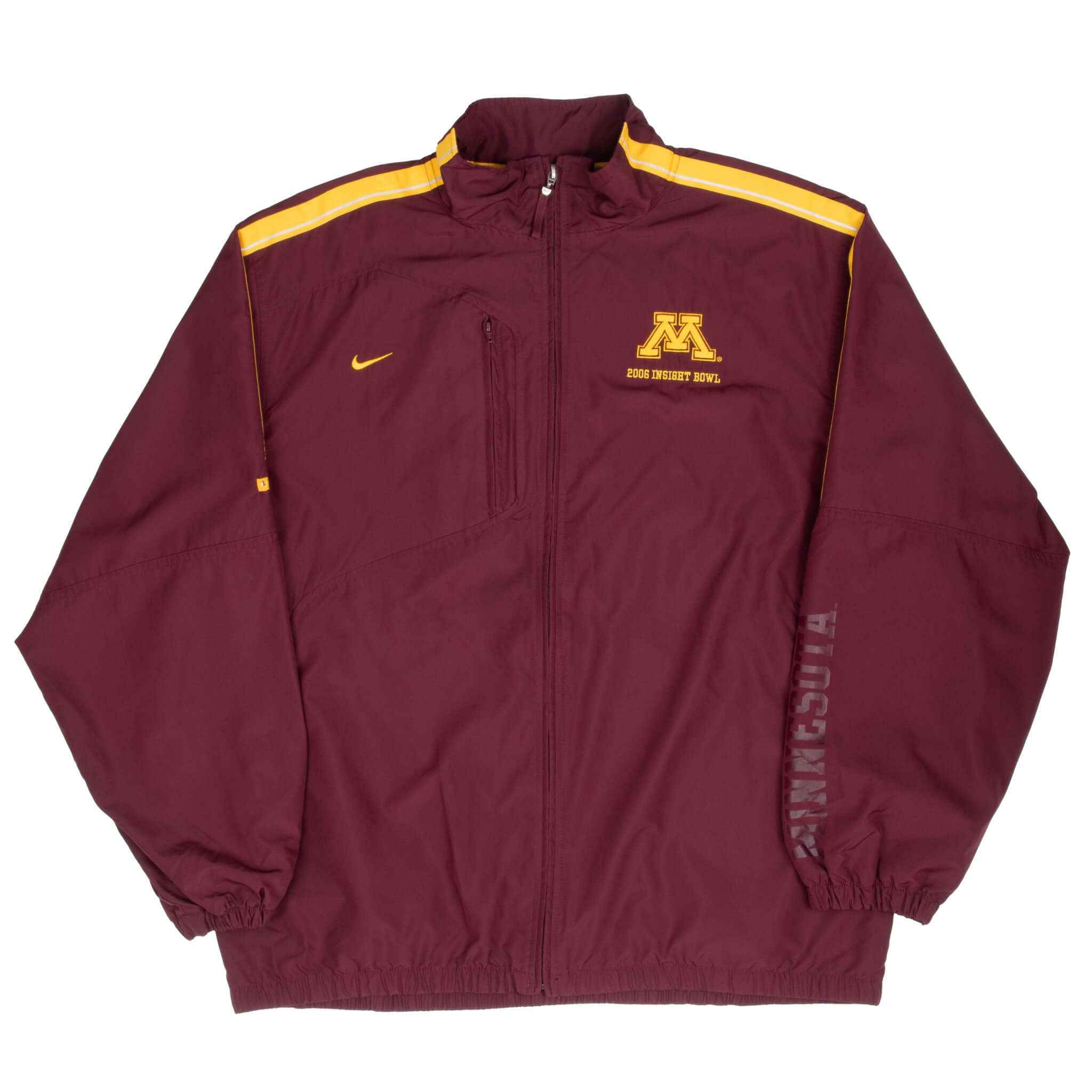 Vintage Nike Ncaa Minnesota Golden Gophers Windbreaker Jacket 2000S Size XL
