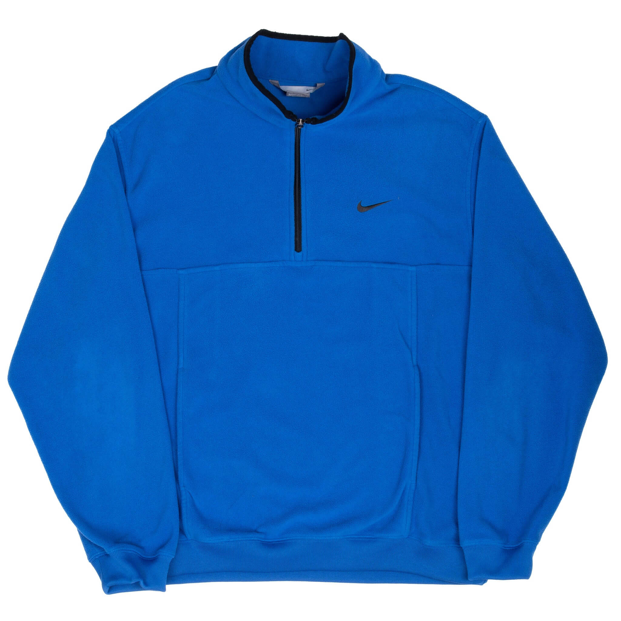 Vintage Nike Blue Quarter Zip Fleece Jacket 2000S Size XL
