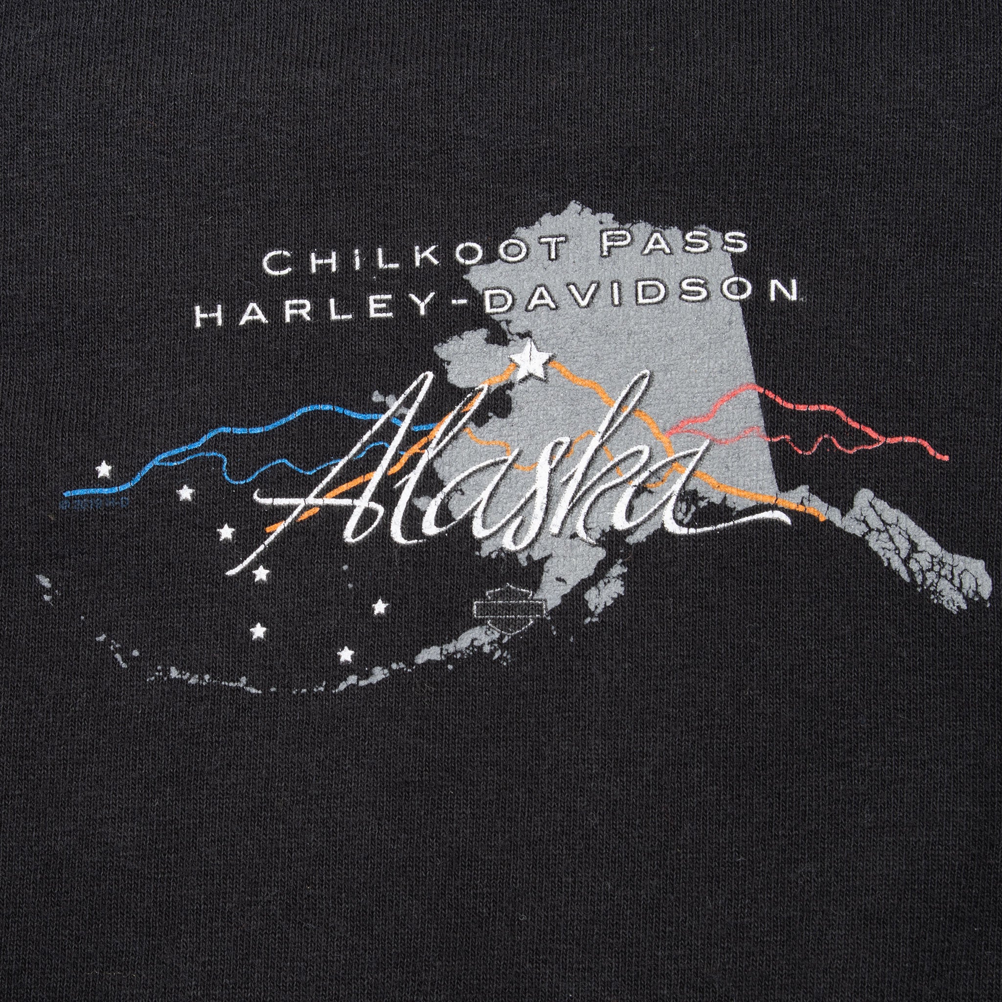 Vintage Harley Davidson Alaska Tee Shirt Size 2XL