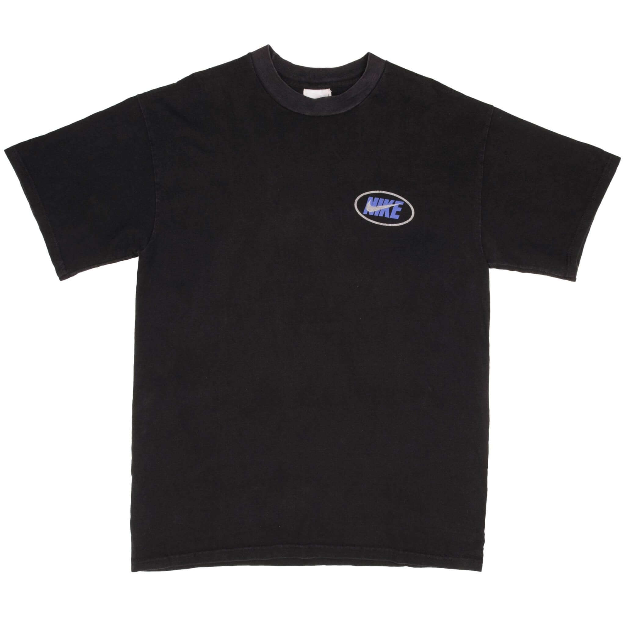 Vintage Nike Big Swoosh Logo Swoosh Nike Tee Shirt 1990s Size Large Made In USA 