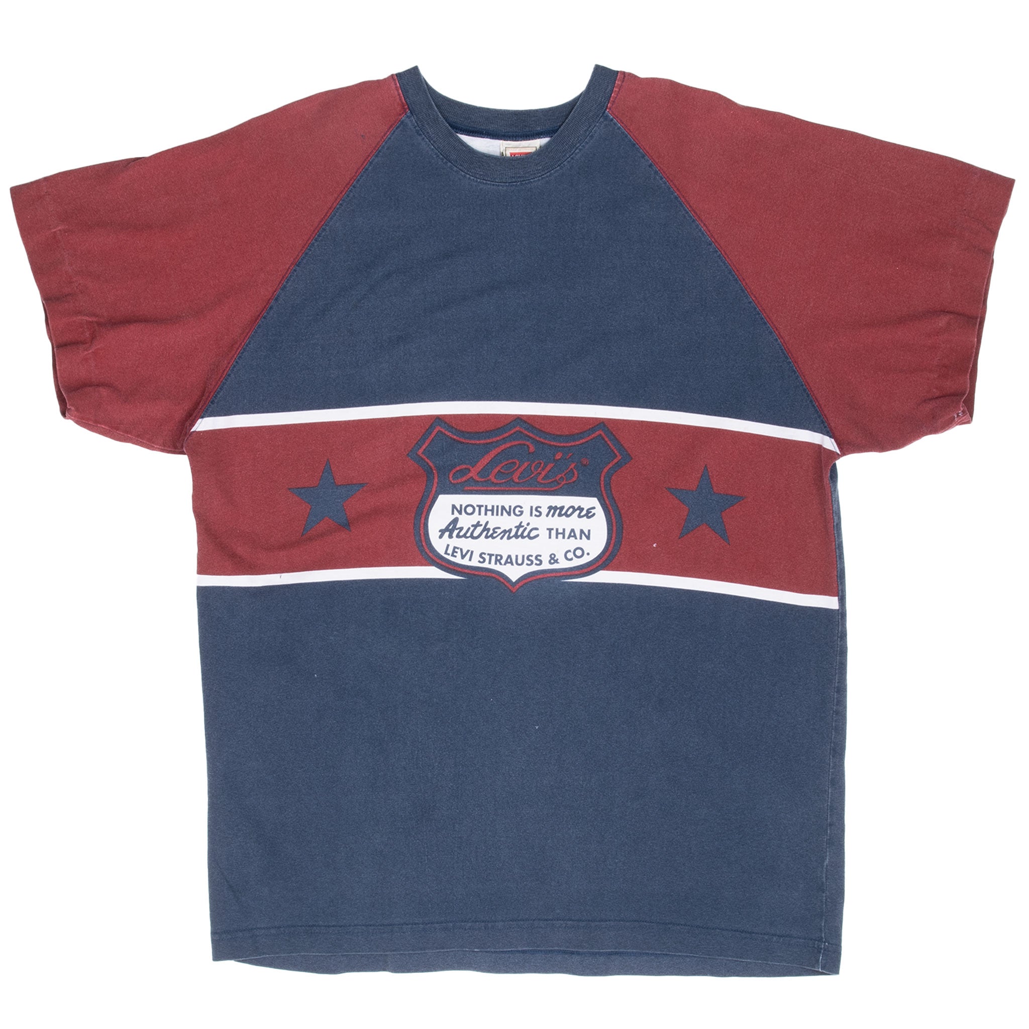 Vintage Levis Strauss &amp; Co Authentic Tee Shirt 1990S Size Small With Single Stitch Sleeves