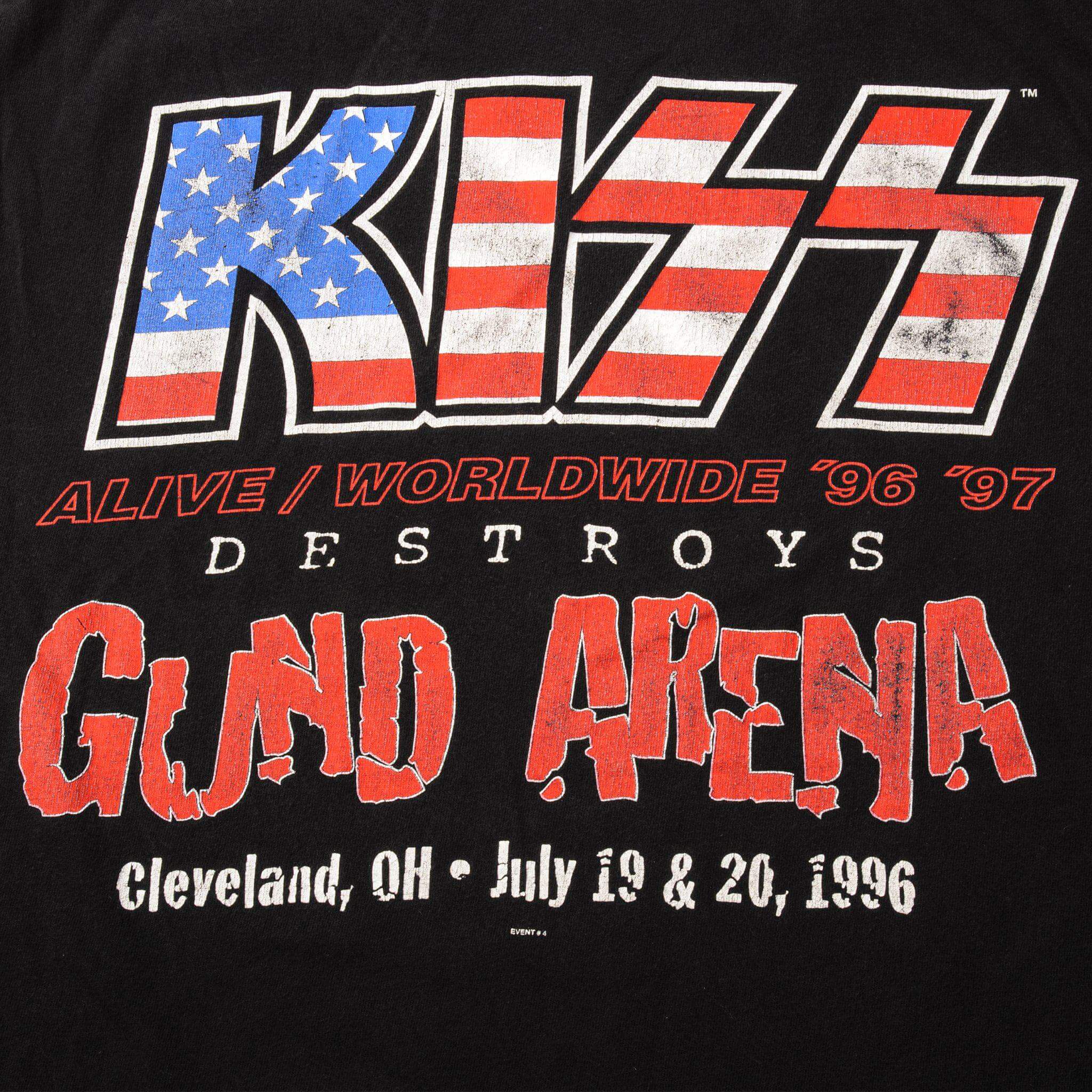 VINTAGE KISS ALIVE WORLDWIDE WORLD TOUR 1996 TEE SHIRT SIZE