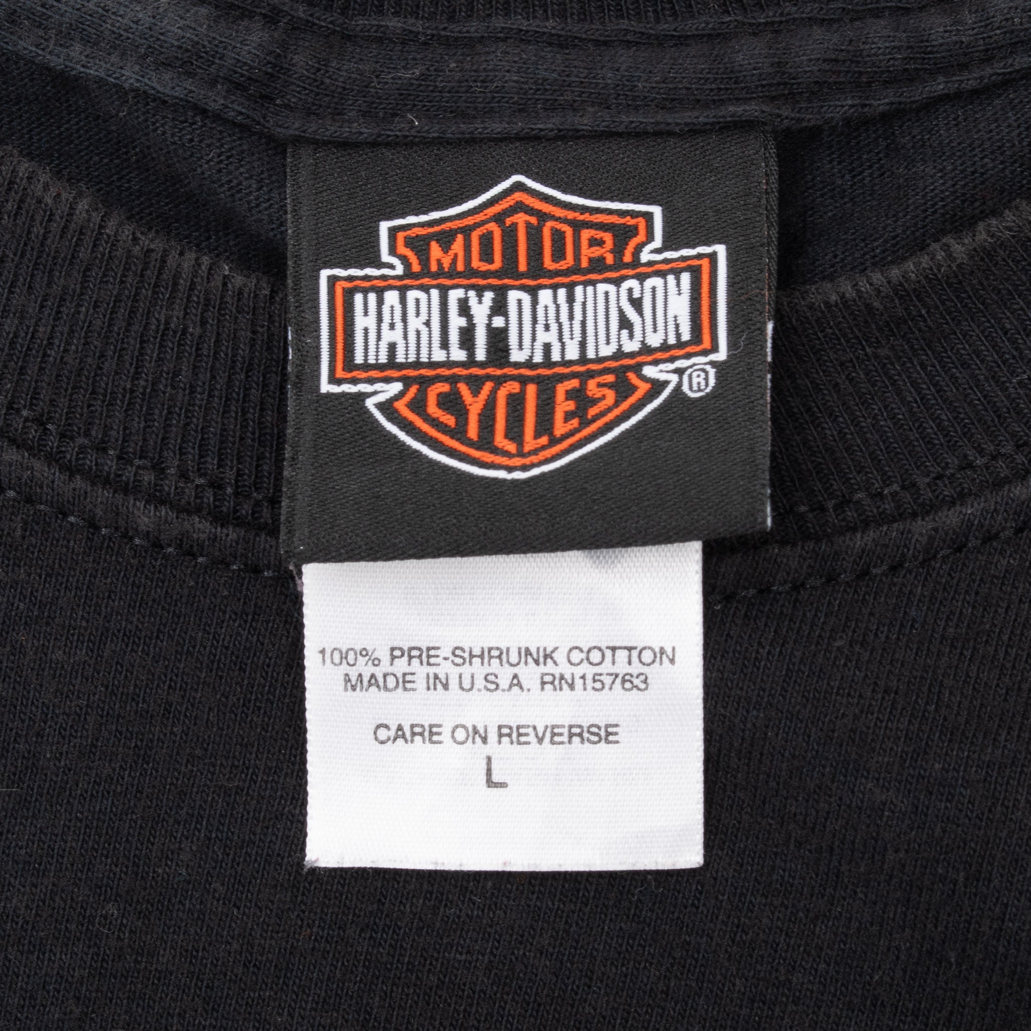 Vintage Harley Davidson Chicago 1996 Tee Shirt Size Large Made In Usa With Single Stitch Sleeves