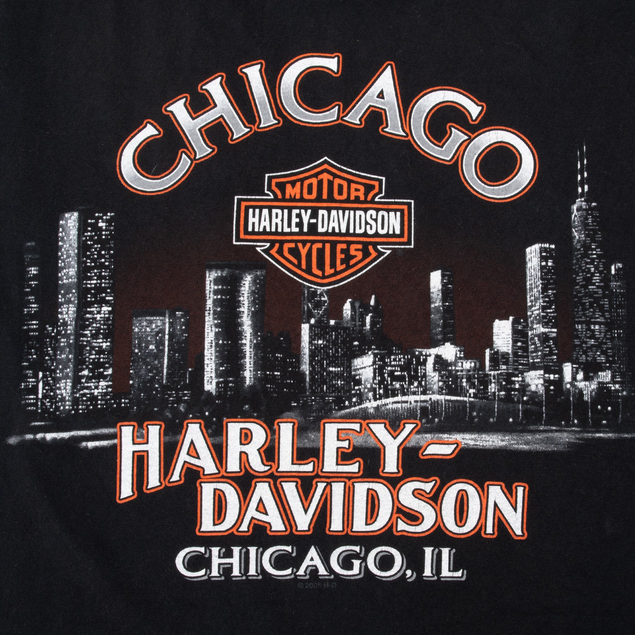VINTAGE HARLEY DAVIDSON CHICAGO 2006 POCKET TEE SHIRT LARGE MADE IN USA