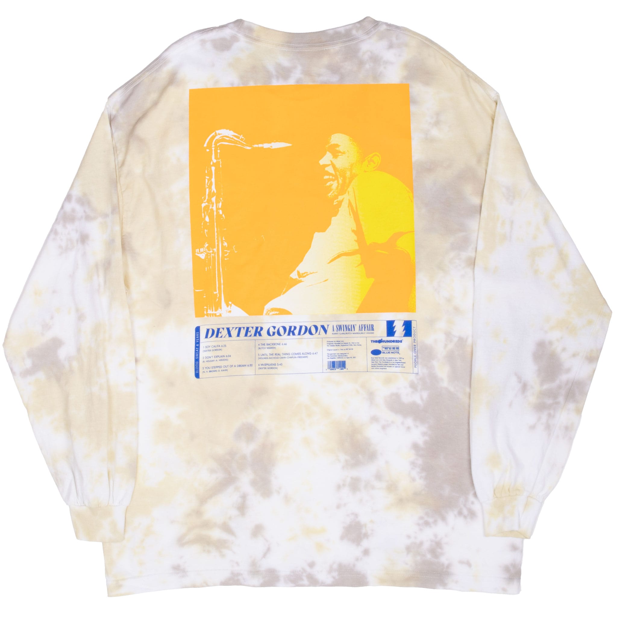 THE HUNDREDS BLUE NOTE DEXTER GORDON LONG SLEEVE TEE SHIRT LARGE DEADSTOCK