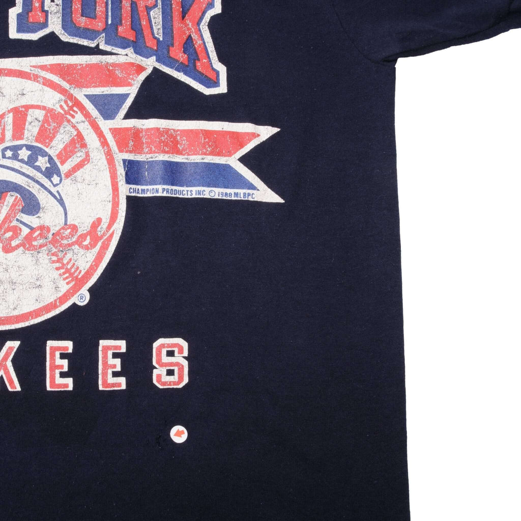 VINTAGE CHAMPION MLB NEW YORK YANKEES TEE SHIRT 1988 MEDIUM