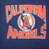 Vintage MLB California Angels Tee Shirt 1980S Size Medium Made In USA With Single Stitch Sleeves\