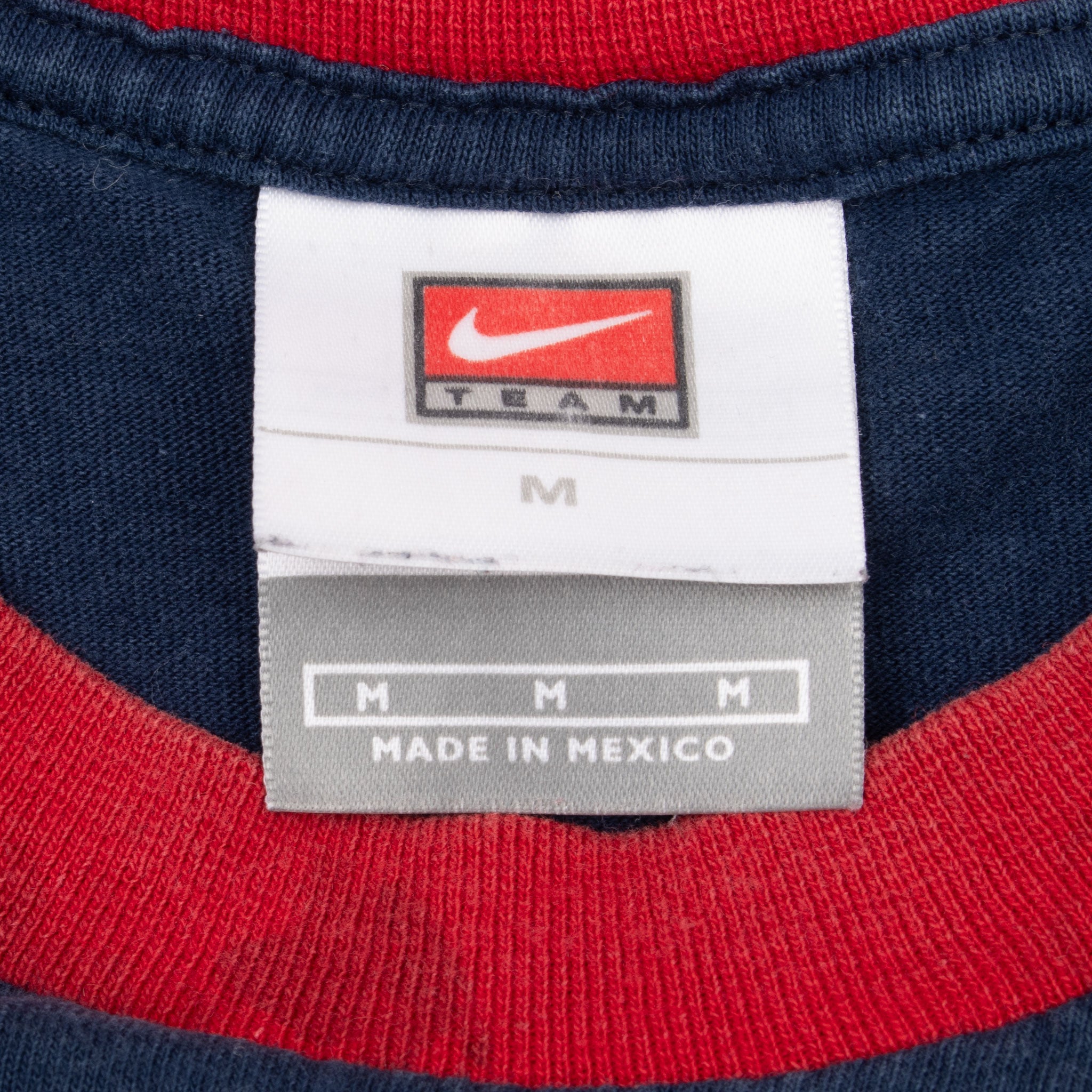 VINTAGE NIKE MLB BOSTON RED SOX CENTER SWOOSH RINGER TEE SHIRT 2006 MEDIUM