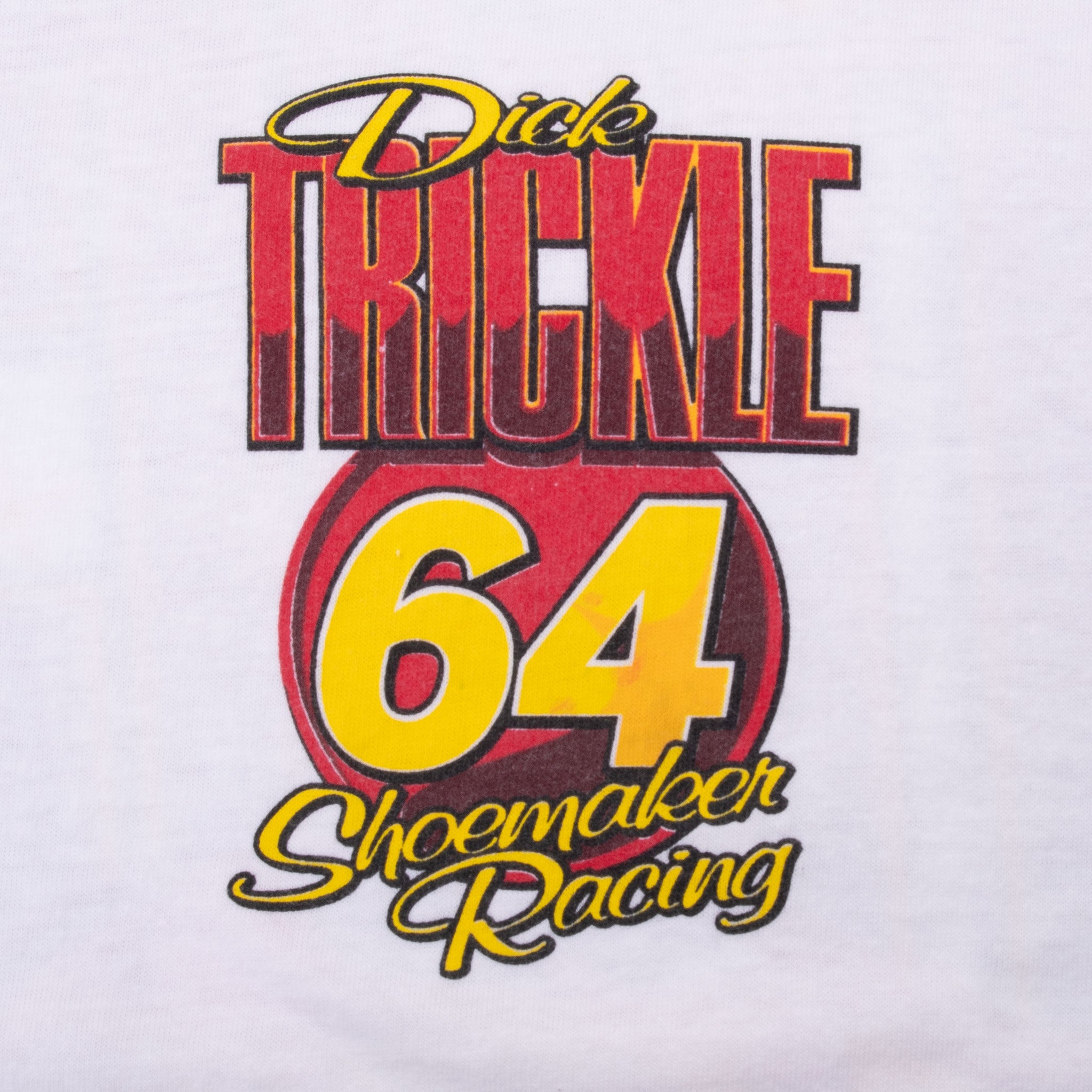 VINTAGE NASCAR DICK TRICKLE TEE SHIRT 1990S LARGE MADE IN USA