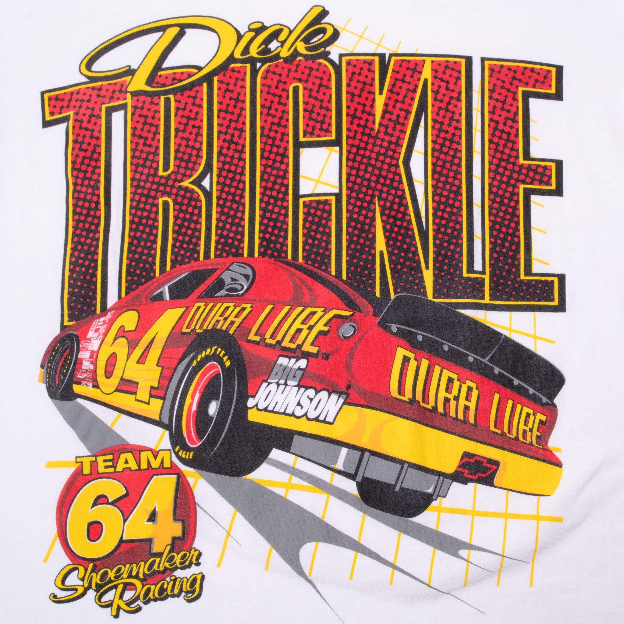 VINTAGE NASCAR DICK TRICKLE TEE SHIRT 1990S LARGE MADE IN USA