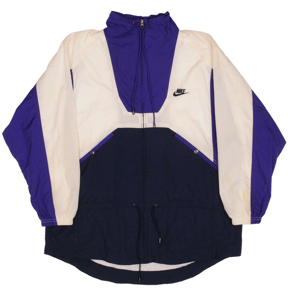 Vintage Nike Spellout Swoosh Windbreaker Jacket 1990S Size Medium