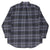 Vintage Ralph Lauren Grey Blue Plaid Checker Flannel Shirt 1990S Size 2Xl Tall