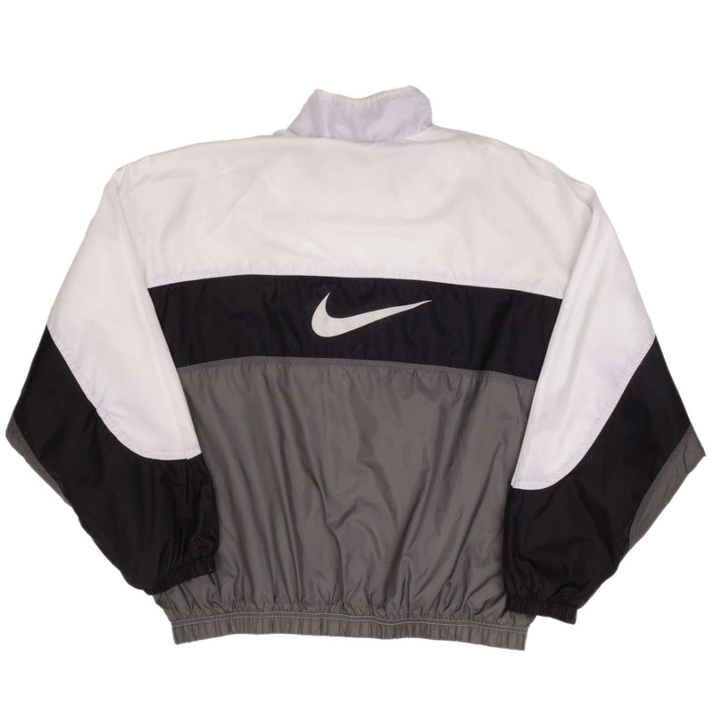 Vintage Nike Big Swoosh Black Windbreaker Jacket 1990S Size XL