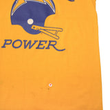 Vintage NFL San Diego Charger Power Tee Shirt 1980S Size Medium Made In USA With Single Stitch Sleeves