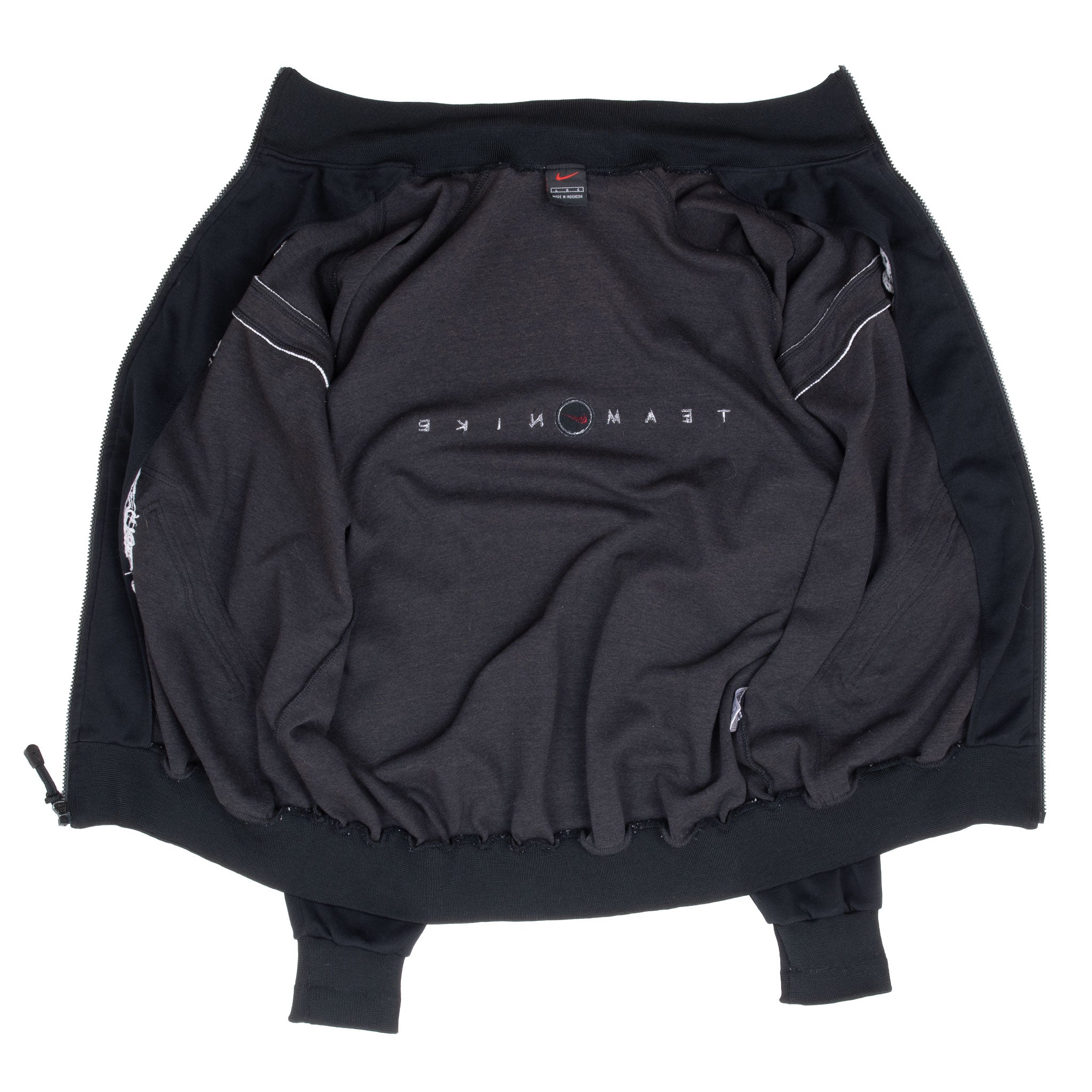 Vintage Nike Team Black Tracksuit Jacket 1990S Size Large