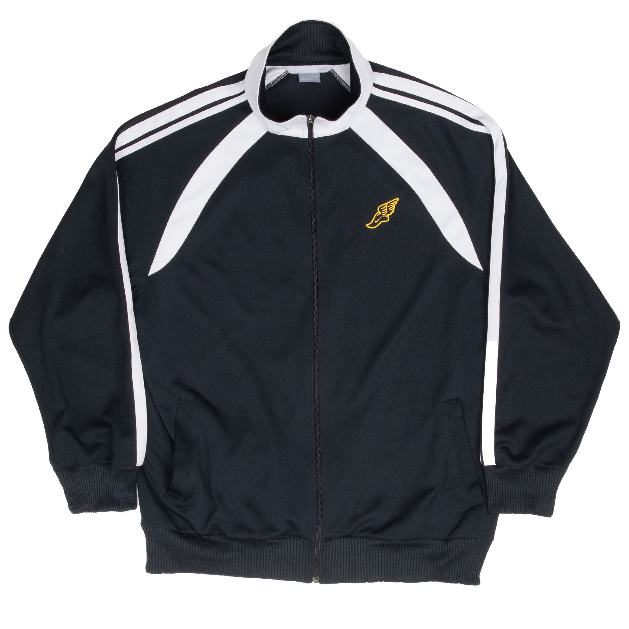 Vintage Nike Winged Foot Black Tracksuit Jacket 2000S Size Large