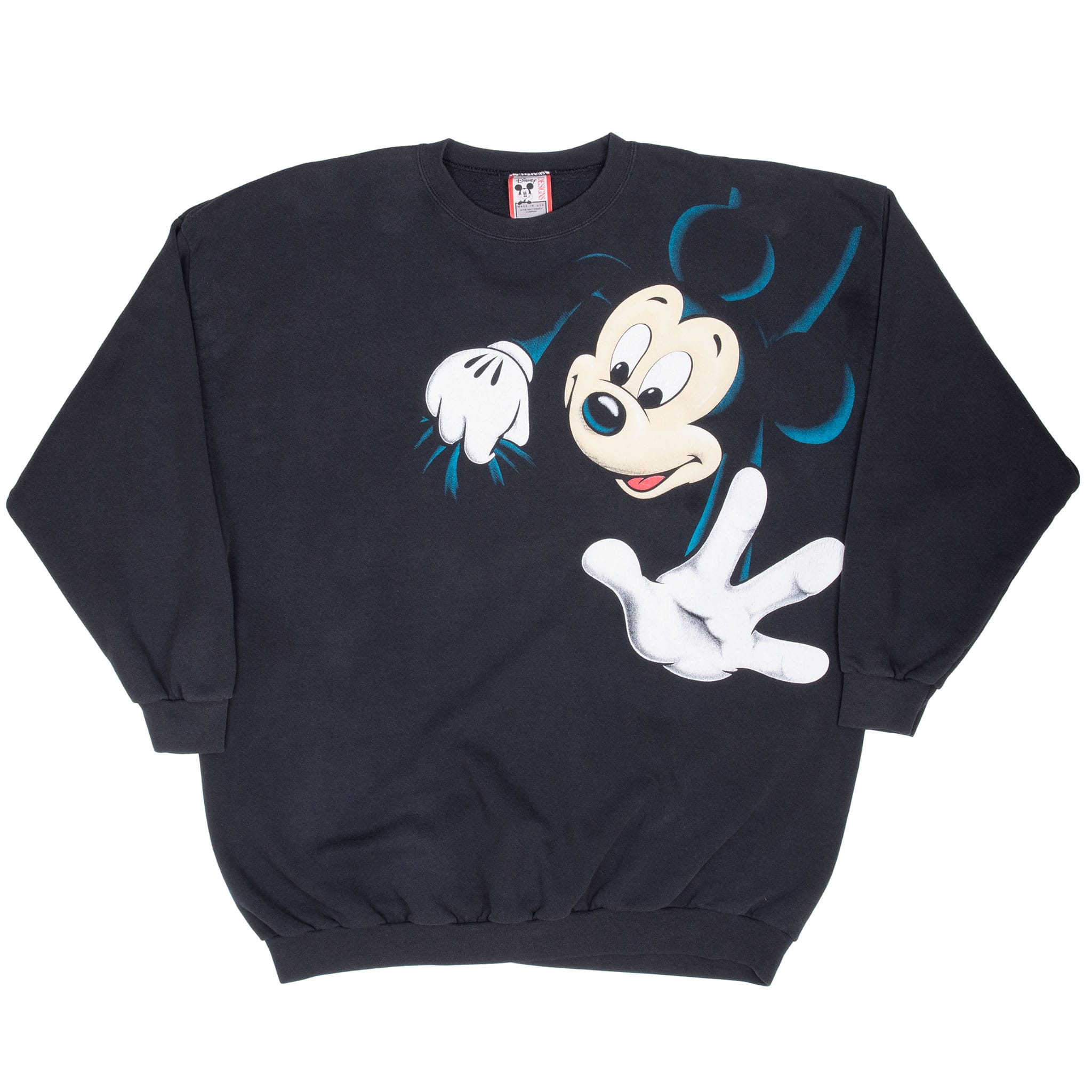 VINTAGE DISNEY MICKEY MOUSE ALL OVER PRINT SWEATSHIRT 1990S 3XL MADE IN USA