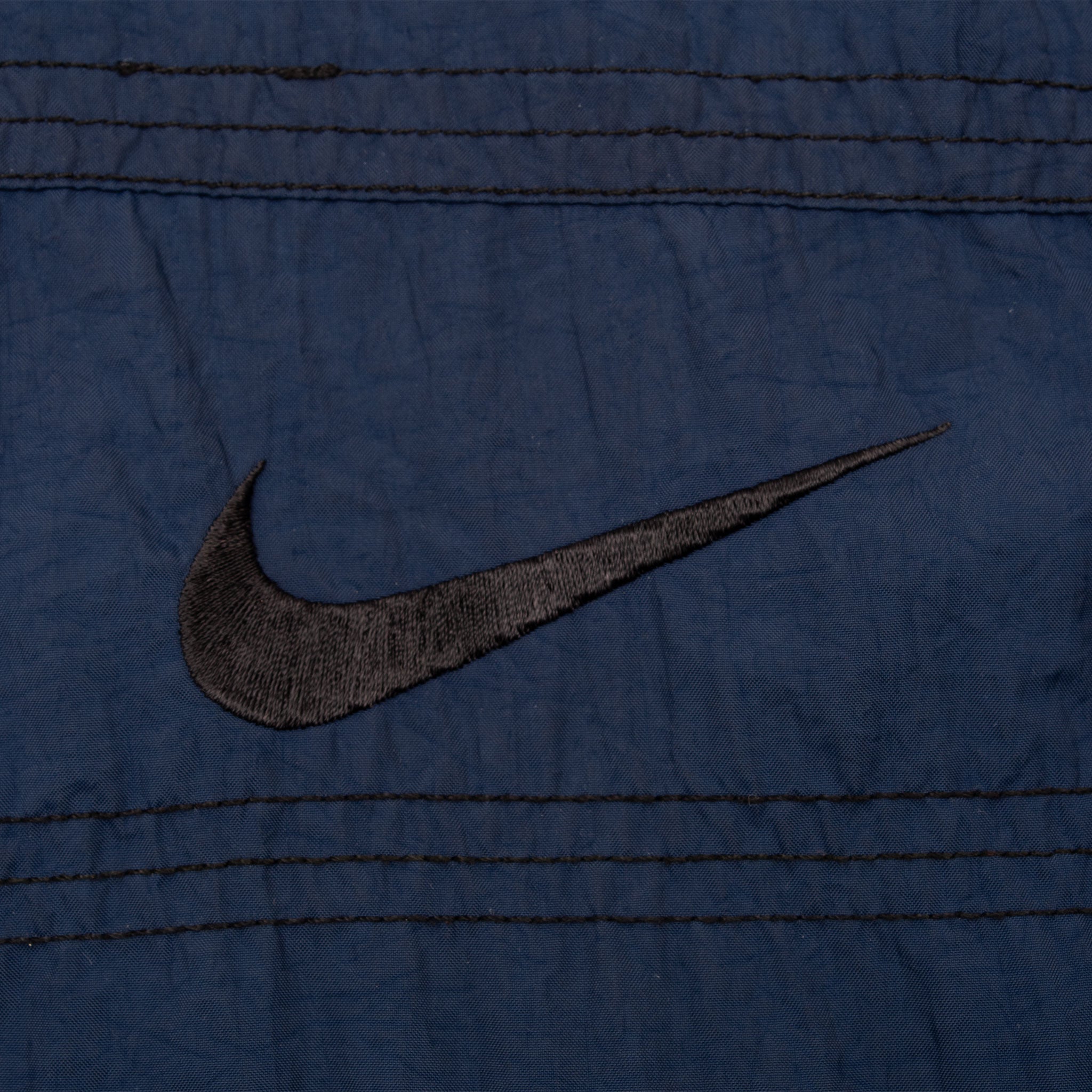 VINTAGE NIKE CLASSIC SWOOSH BLUE WINDBREAKER JACKET 1990S SMALL
