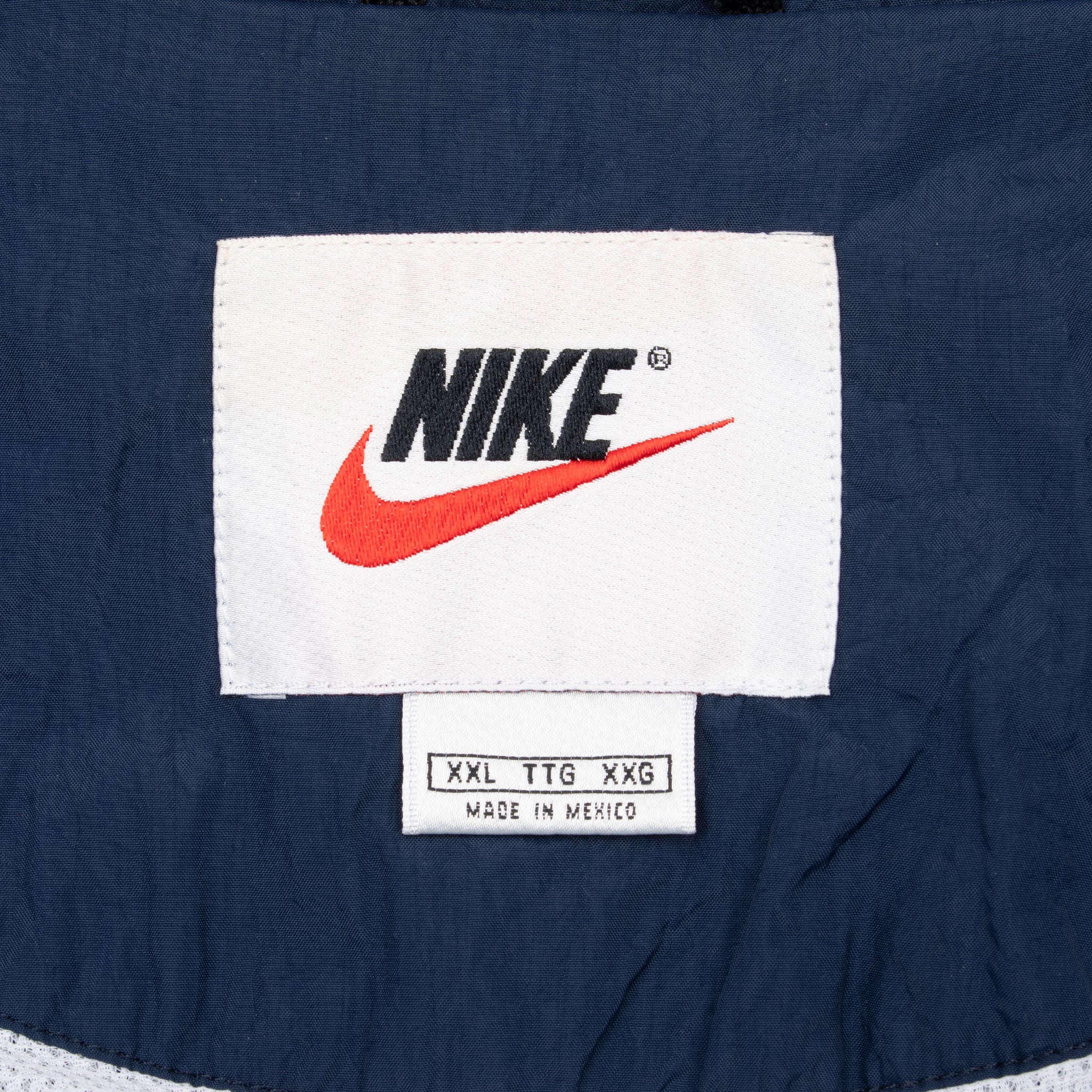 Vintage Nike Classic Swoosh Blue Windbreaker Jacket 1990S Size 2XL