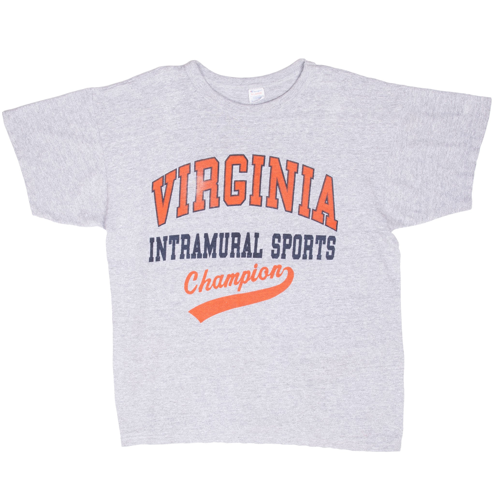 Vintage Champion Virginia Intramural Sports Tee Shirt Early 1980S Size Large Made In Usa With Single Stitch Sleeves