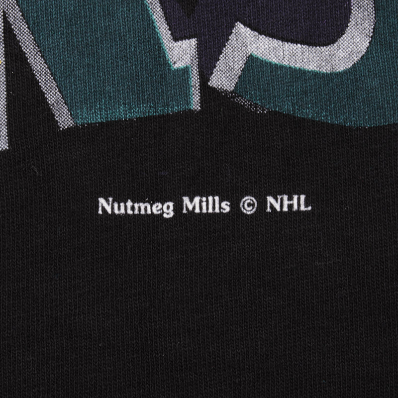 Vintage NHL Anaheim Mighty Ducks Disney Tee Shirt 1990S Size XL Made in USA With Single Stitch Sleeves