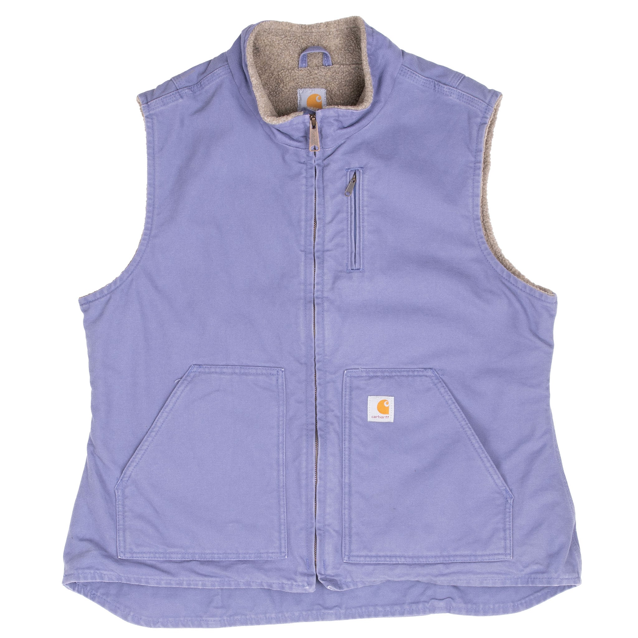 Vintage Carhartt Purple Sherpa Lined Woman Vest Jacket Wv001 Bdk Size XL
