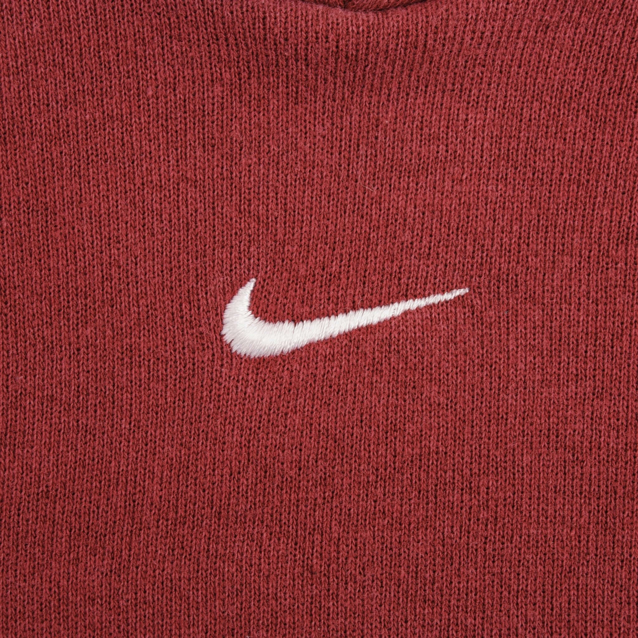Vintage Nike Middle Swoosh Travis Scott Burgundy Hoodie Sweatshirt 2000S Size XL