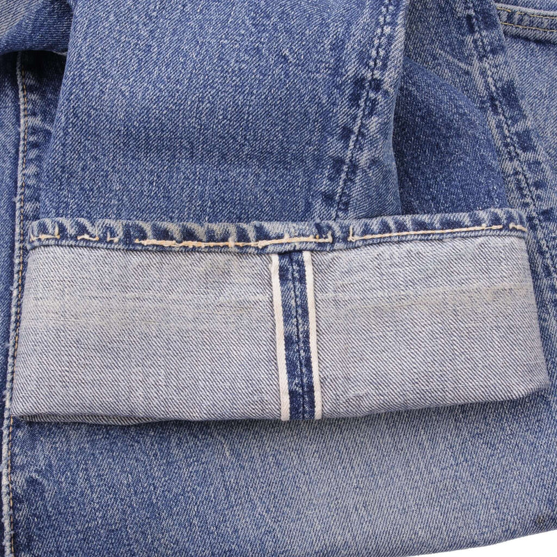 Beautiful Indigo Levis 501 Jeans With Single Stitch, Rivet XX and Selvedge Made in USA with Medium Blue Wash.  Size 32x29  Zip: Gripper Zipper