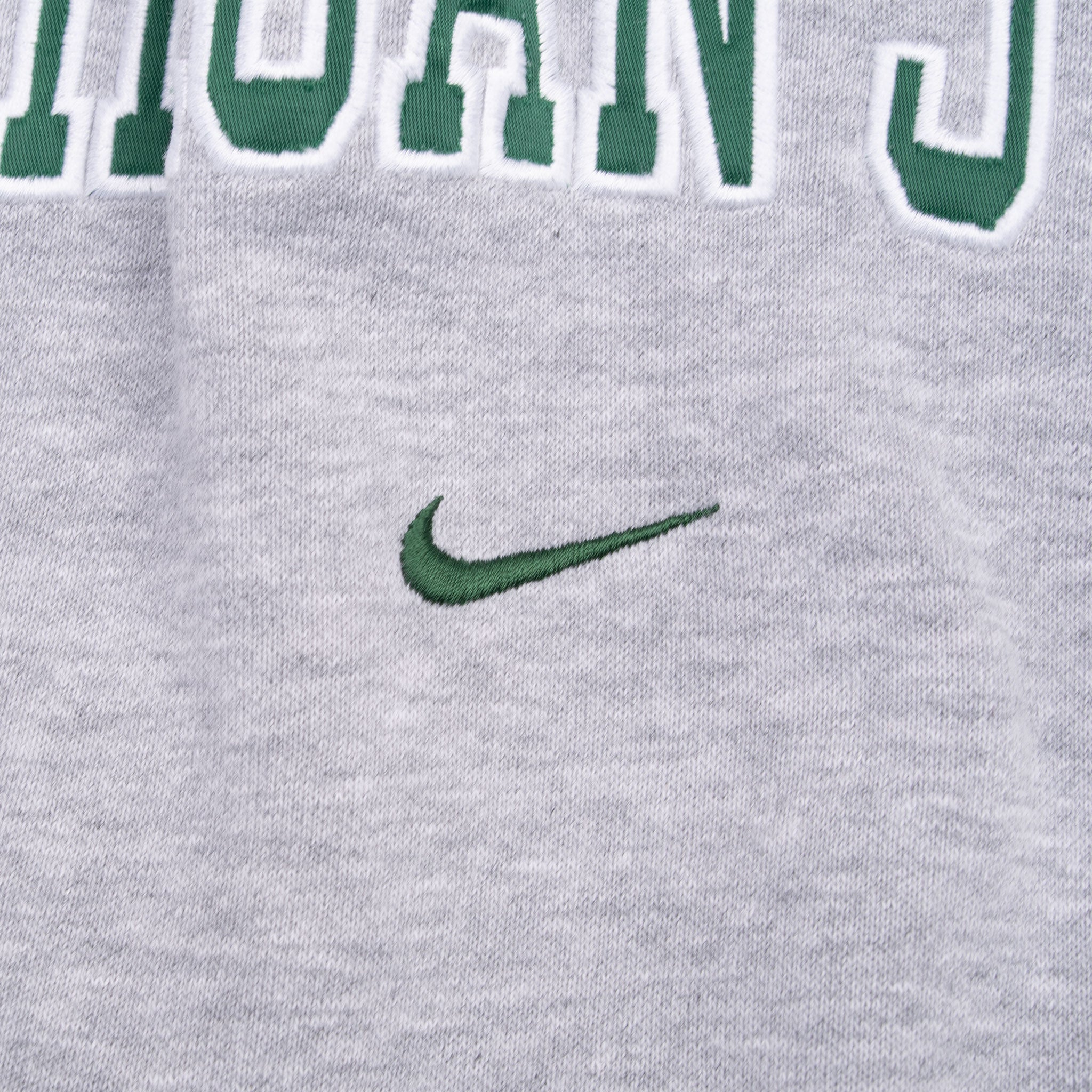VINTAGE NIKE NCAA MICHIGAN STATE GREY HOODIE SWEATSHIRT 2000S LARGE