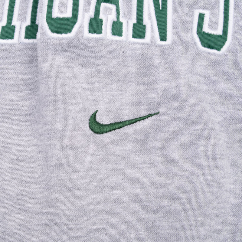 VINTAGE NIKE NCAA MICHIGAN STATE GREY HOODIE SWEATSHIRT 2000S LARGE