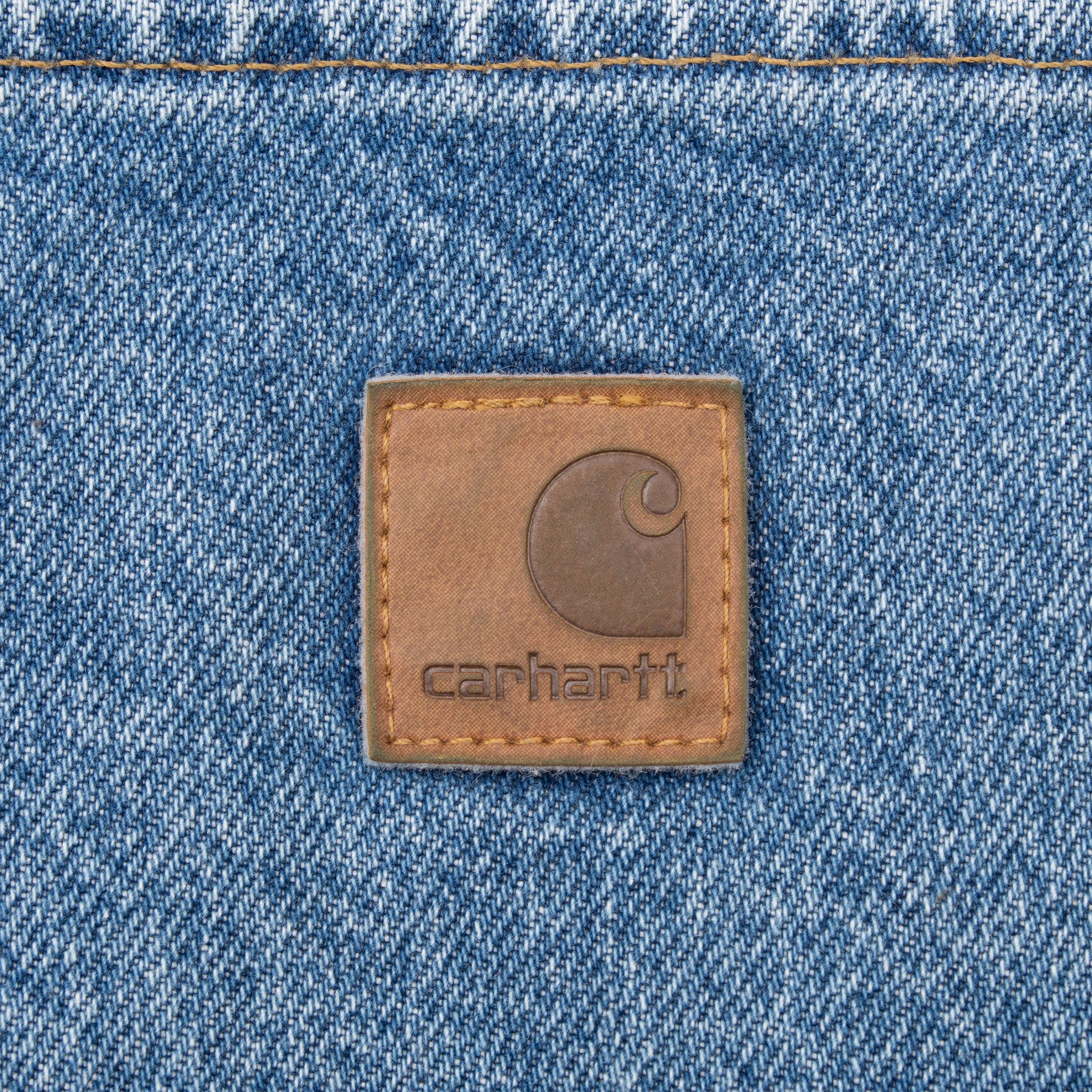 VINTAGE CARHARTT DENIM BLUE CARPENTER SHORTS B29STW 2011 SIZE 34 DEADSTOCK