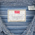 Vintage Levis Blue Striped Pocket Shirt 1990S Size Medium