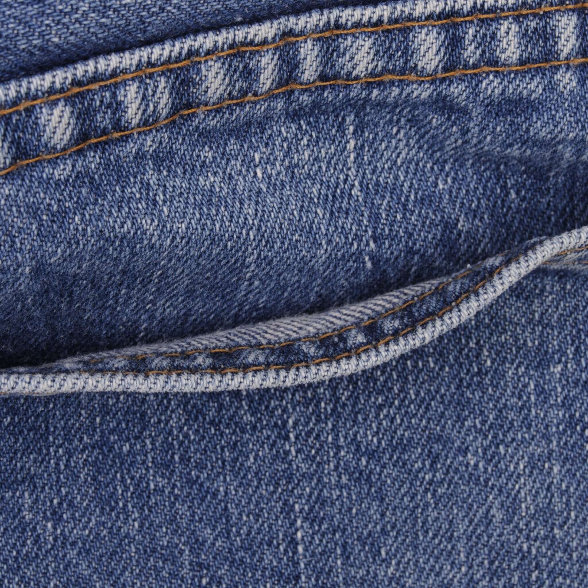 Beautiful Indigo Levis 517 1980s Jeans With Single Stitch Made in USA with Medium Blue Wash  Size 42x31 Back button #2  Zip: Talon