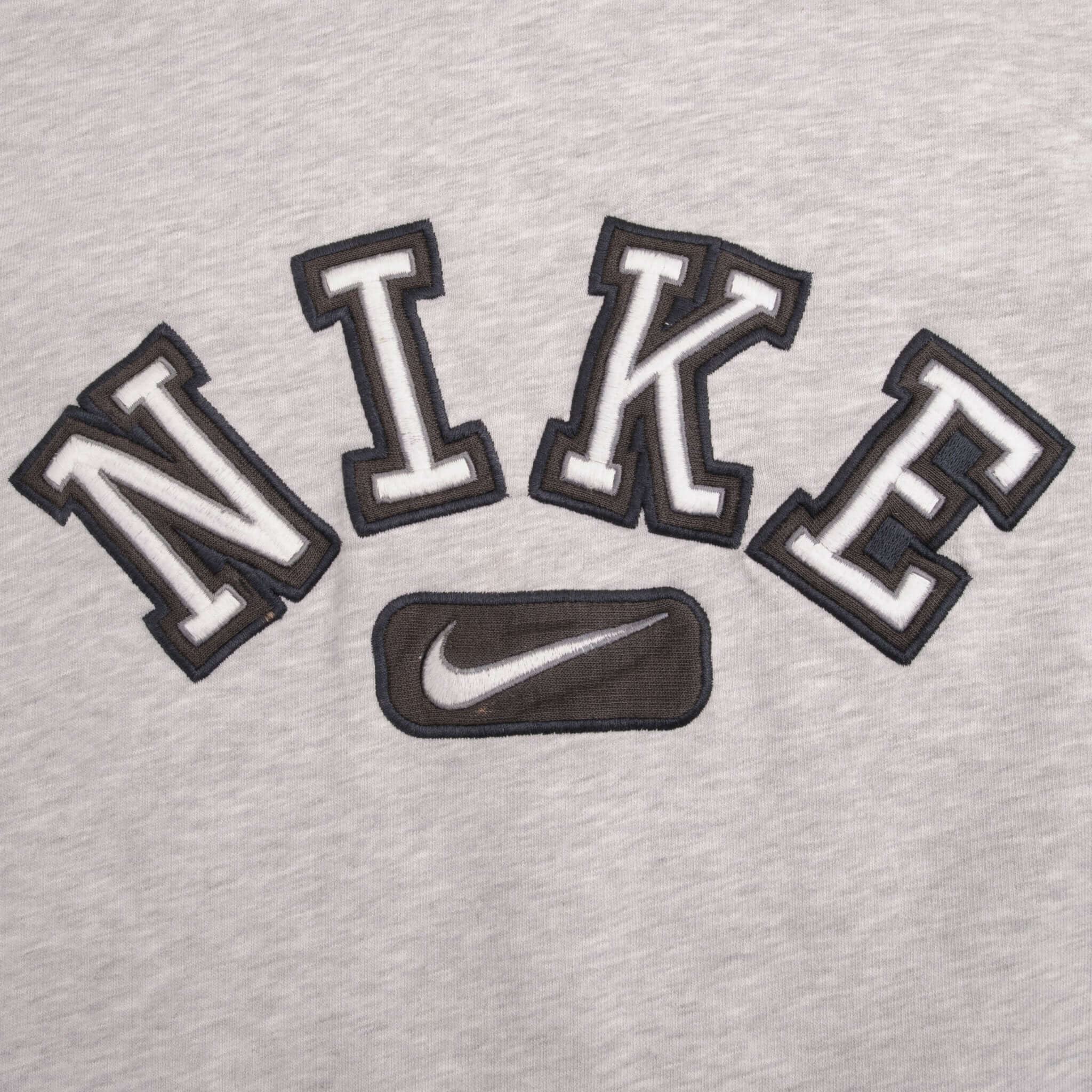 Vintage Nike Spellout Swoosh Gray Hoodie Sweatshirt 2000S Size XL