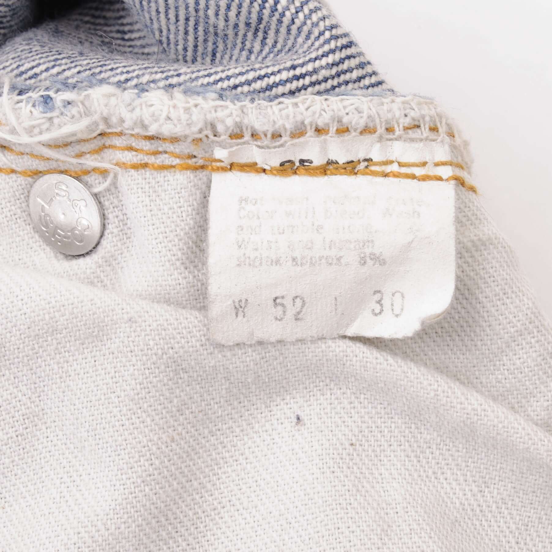 VINTAGE LEVIS 517 JEANS INDIGO SELVEDGE 1980S SIZE W48 L28 MADE IN USA