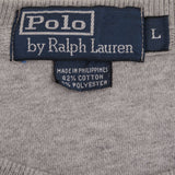 Vintage Polo Ralph Lauren Classic Crewneck Gray Sweatshirt Size Large 1990S