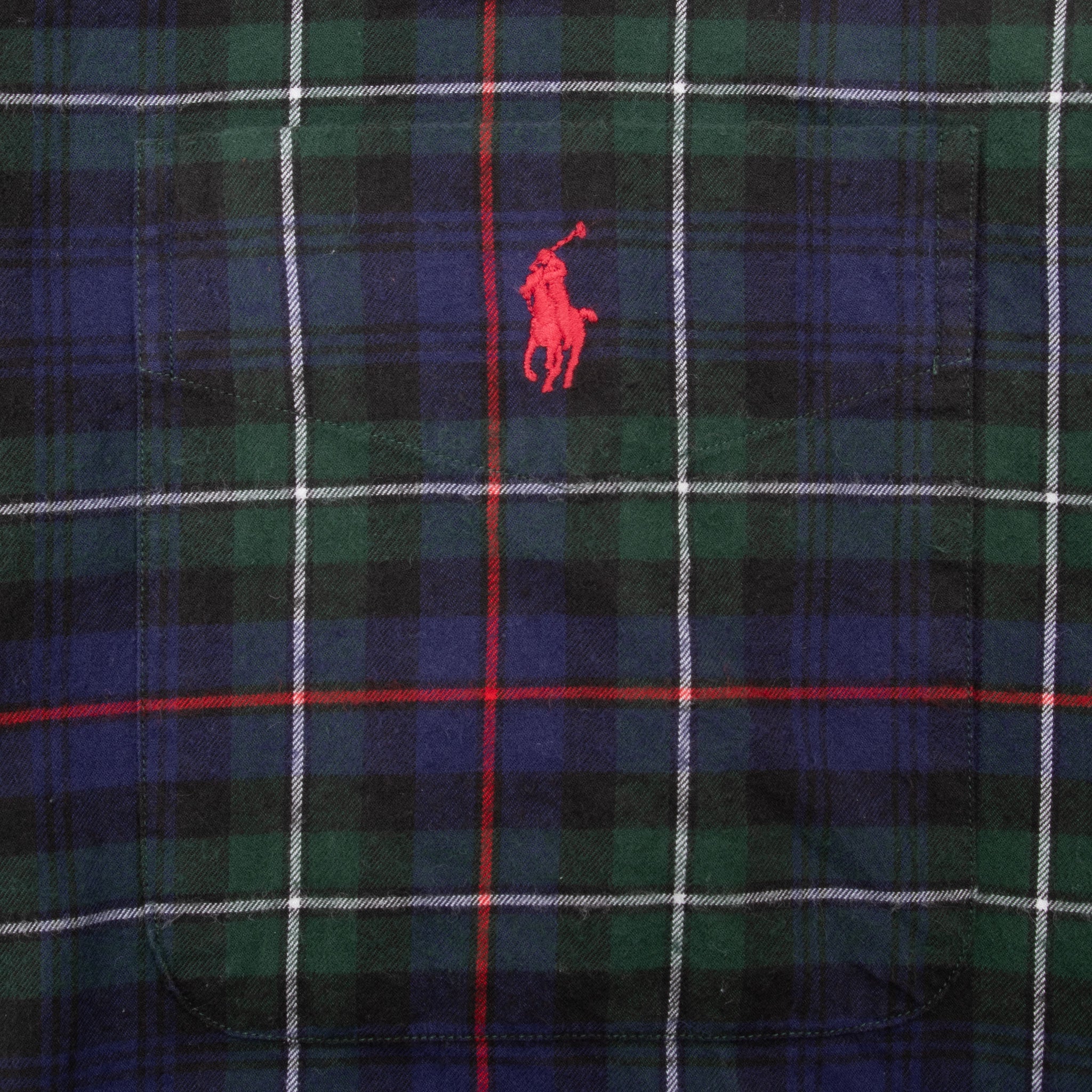 Vintage Ralph Lauren Scottish Tartan Plaid Checker Shirt 1990S Size XL