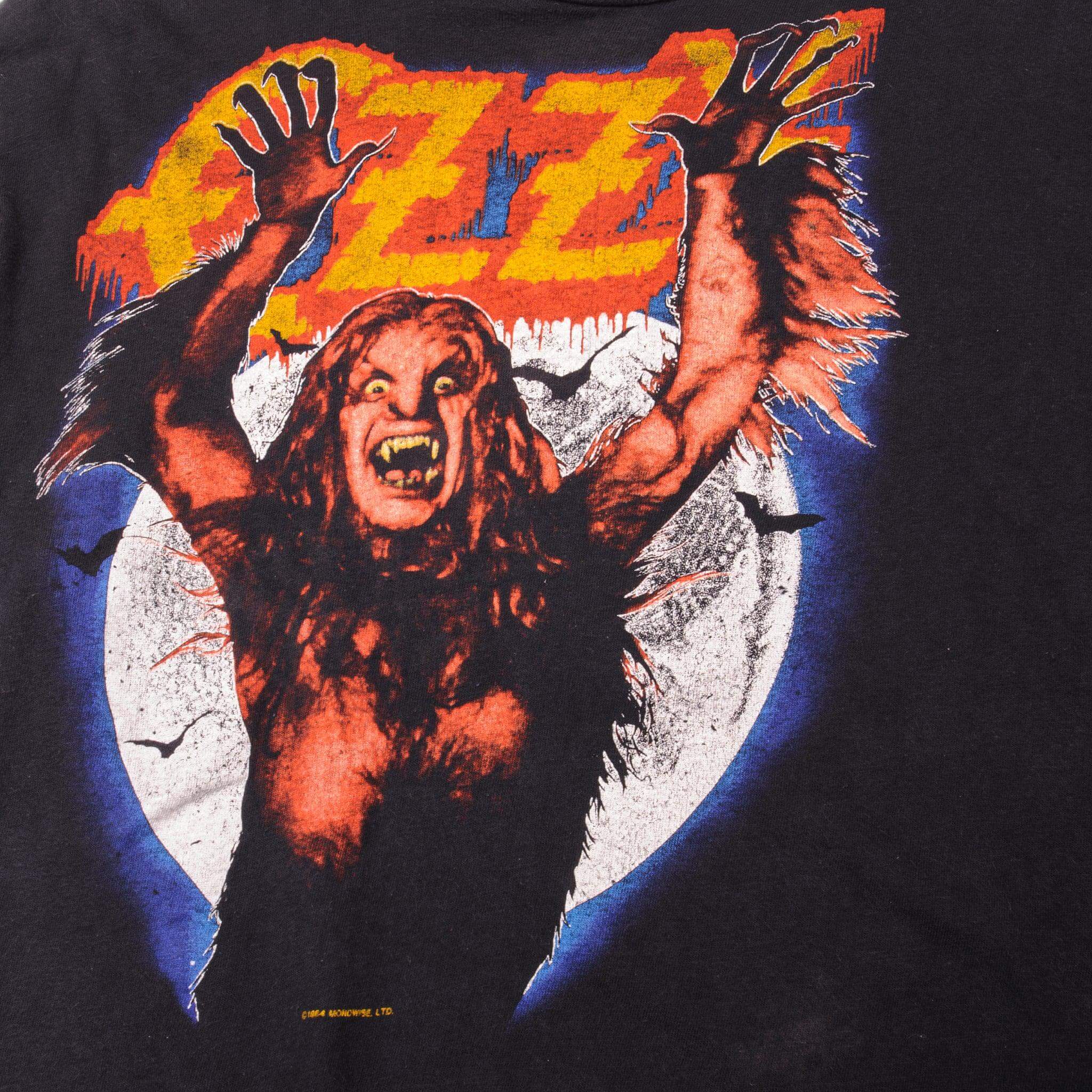 VINTAGE OZZY OSBOURNE TEE SHIRT 1984 SIZE MEDIUM MADE IN USA