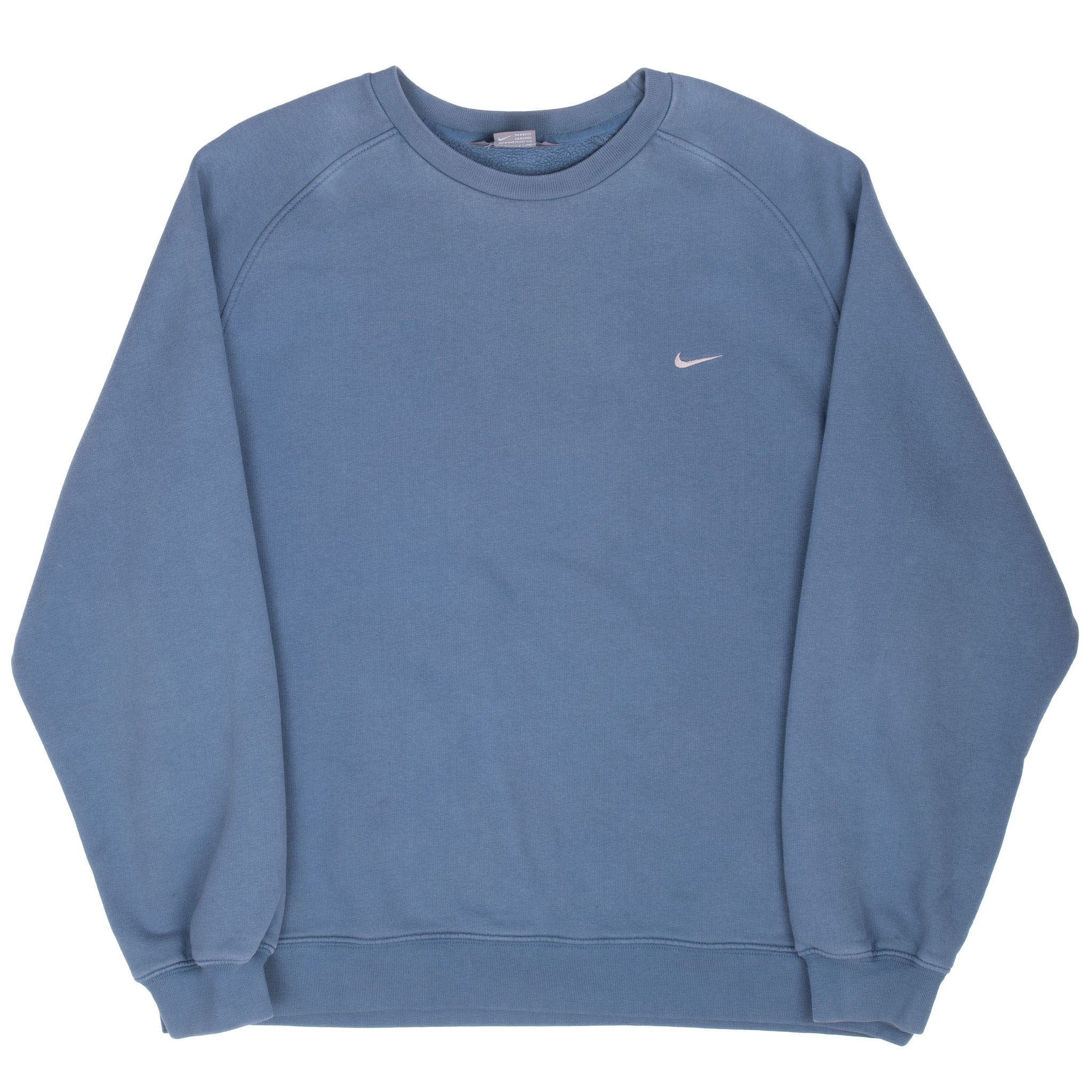 Vintage Nike Classic Swoosh Blue Sweatshirt 2000S Size 2XL