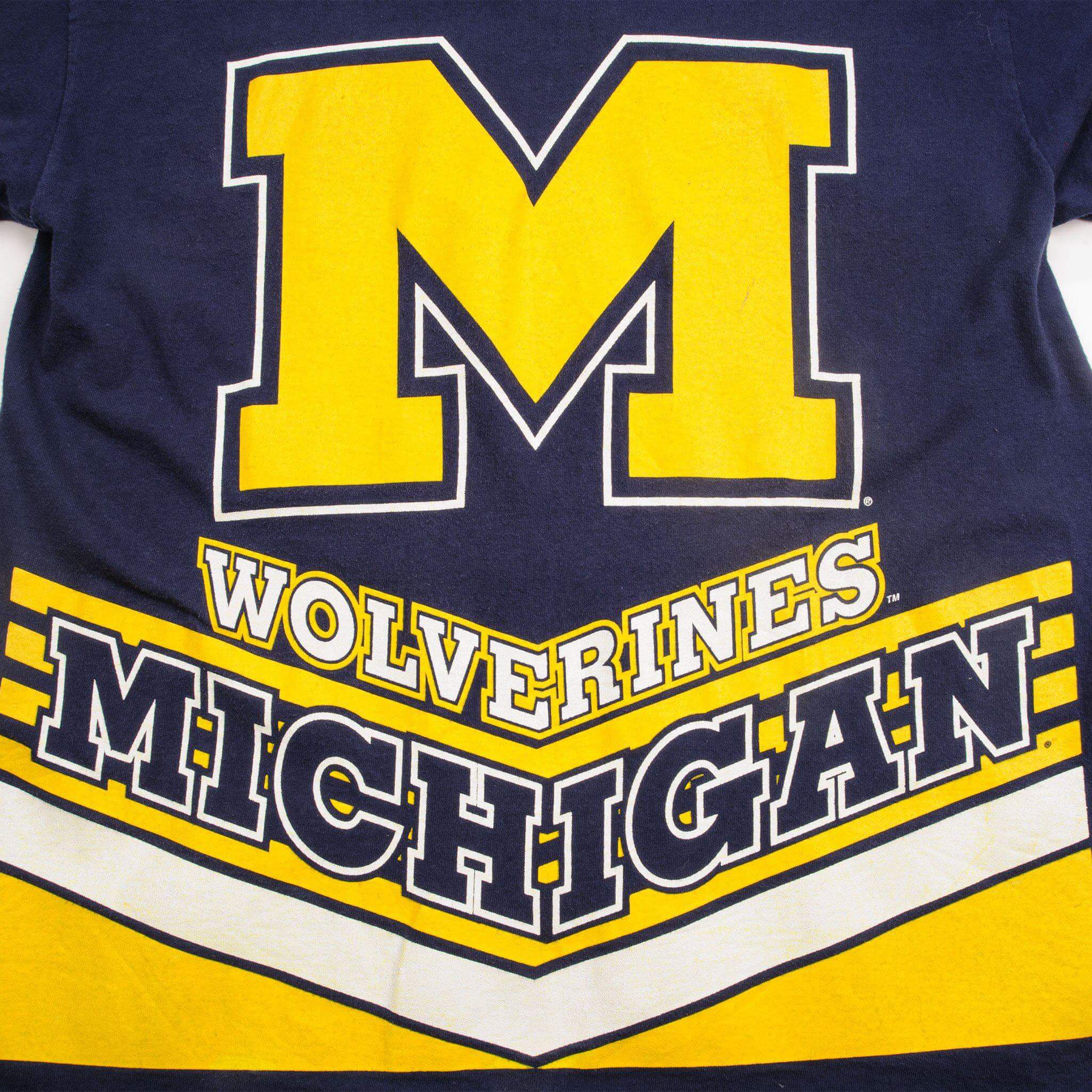 VINTAGE MICHIGAN WOLVERINES TEE SHIRT SIZE LARGE MADE IN USA