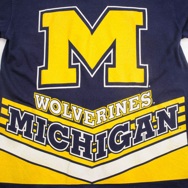 VINTAGE MICHIGAN WOLVERINES TEE SHIRT SIZE LARGE MADE IN USA