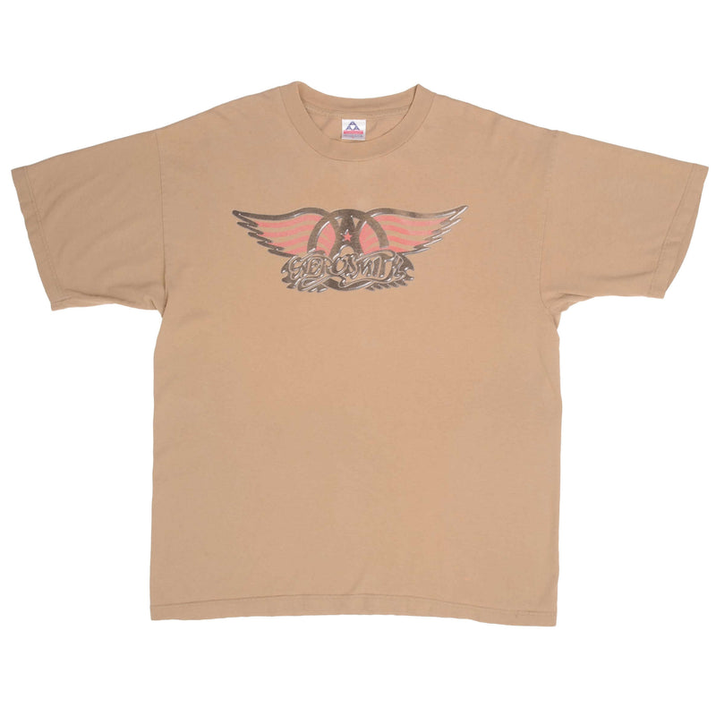 Vintage Aerosmith Nothing Can Stop This Rock World Tour 1999 Tee Shirt Size XL 