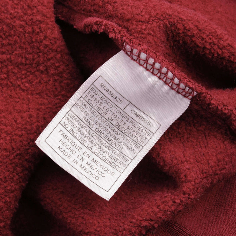 Vintage Red Bordeaux Nike Classic Swoosh Sweatshirt 1990S Size 2Xl
