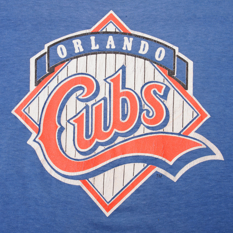 Vintage MLB Orlando Cubs Tee Shirt Early 1990s Size Small Made In USA With Single Stitch Sleeves